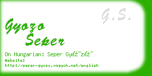 gyozo seper business card